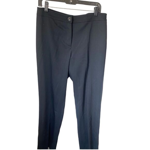 Jones New York Signature Wool Blend Black Dress Pants size 10 Straight Leg - Picture 1 of 3